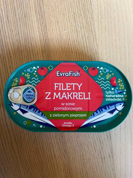 EvraFish — Mackerel Fillets in Tomato Sauce with Green Pepper