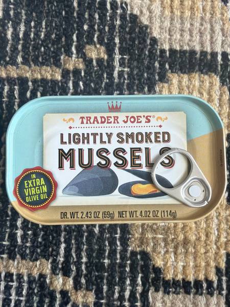 Trader Joe's — Lightly Smoked Mussels in Extra Virgin Olive Oil