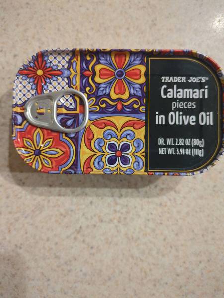 Trader Joe's — Calamari pieces in Olive Oil