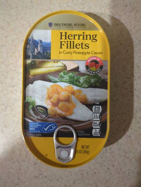 Deutsche Kuche — Herring Fillets in Curry Pineapple Cream