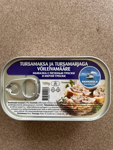 Rannaküla Kalatooted — Tursamaksa ja Tursamarjaga Võileivamääre