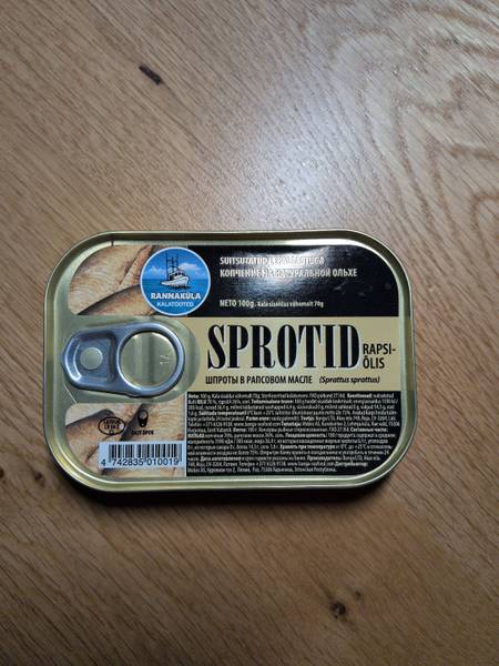 Rannaküla Kalatooted — Sprotid Rapsiõlis