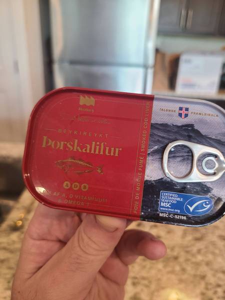 Akraborg — Beykireykt Þorskalifur (Smoked Cod Liver)