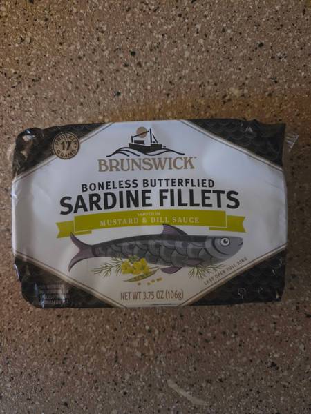 Brunswick — SARDINE FILLETS IN MUSTARD & DILL SAUCE, MUSTARD & DILL SAUCE