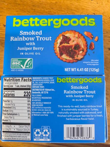 Bettergoods — Smoked Rainbow Trout with Juniper Berry in Olive Oil