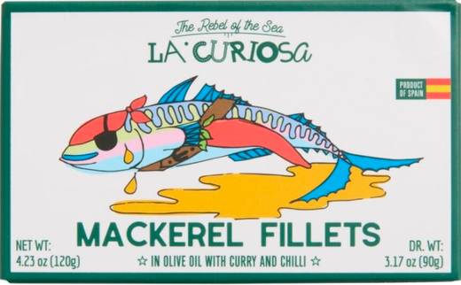 La Curiosa — Mackerel Fillets in Olive Oil with Curry and Chilli