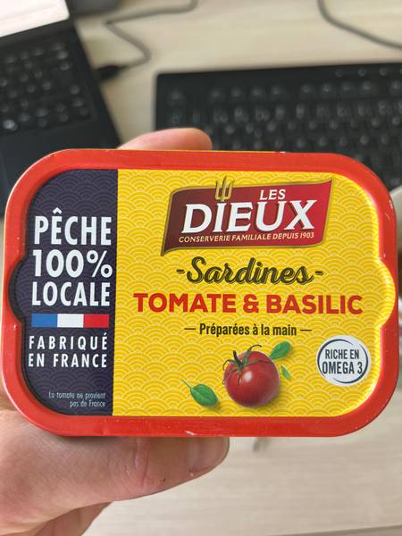Les dieux — Sardines - Tomate Basilic - Préparées à la main