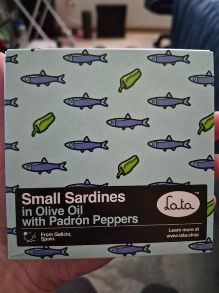 Lata — Lata Small Sardines in Olive Oil w/ Padrón Pepper