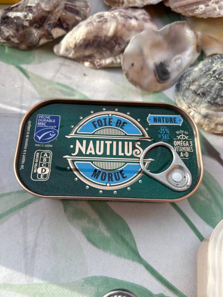 Nautilus — FOIE DE MORUE NATURE -25% de sel MSC