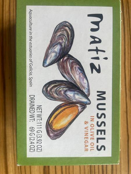 Matiz — ORGANIC MUSSELS IN OLIVE OIL & VINEGAR, MUSSELS