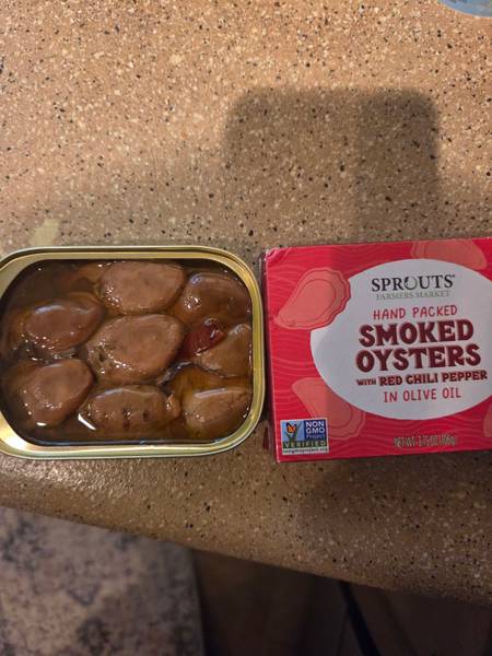 Sprouts Farmers Market — Hand Packed Smoked Oysters With Red Chili Peppers in Olive Oil